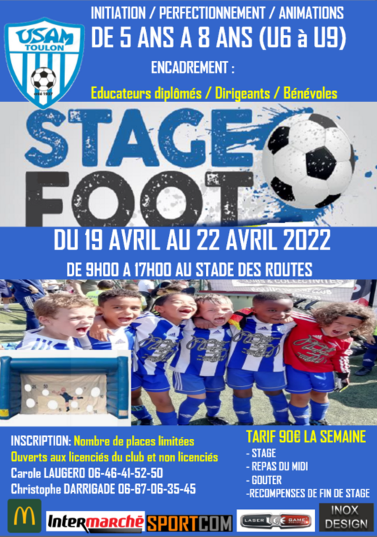 INFOS CLUB| STAGE FOOTBALL PAQUES