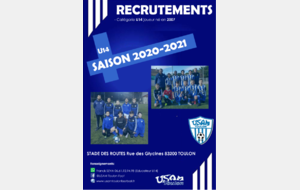 Inscriptions U14 - Saison 2020-2021