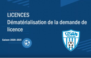 Licences dématérialisées Saison 2020-2021