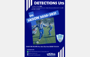 Détections U15 Saison 2020-2021