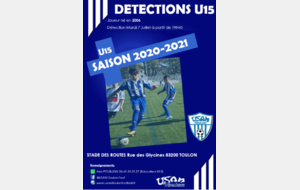 Détections U15 Saison 2020-2021