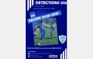 	Détections U15 Saison 2020-2021