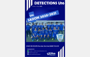 Détections U16 Saison 2020-2021