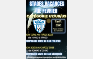 Stage Vacances de Février 