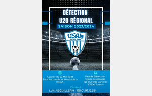 Détection U20R - Saison 2023/204