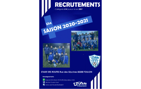 Inscriptions U14 - Saison 2020-2021