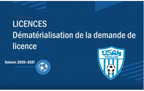 Licences dématérialisées Saison 2020-2021