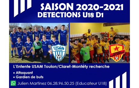 Détections U18 Saison 2020-2021