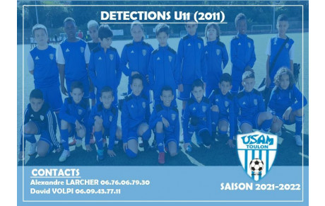 DETECTION U11 SAISON 2021-2022