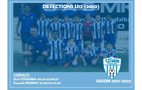 DETECTION U12 SAISON 2021-2022
