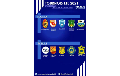 TOURNOI ESTIVAL 2021 U13 ( FOOT A 11 )